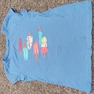 Jumping Bean Girls Blue Popsicle Graphic Tee Shirt Size 6